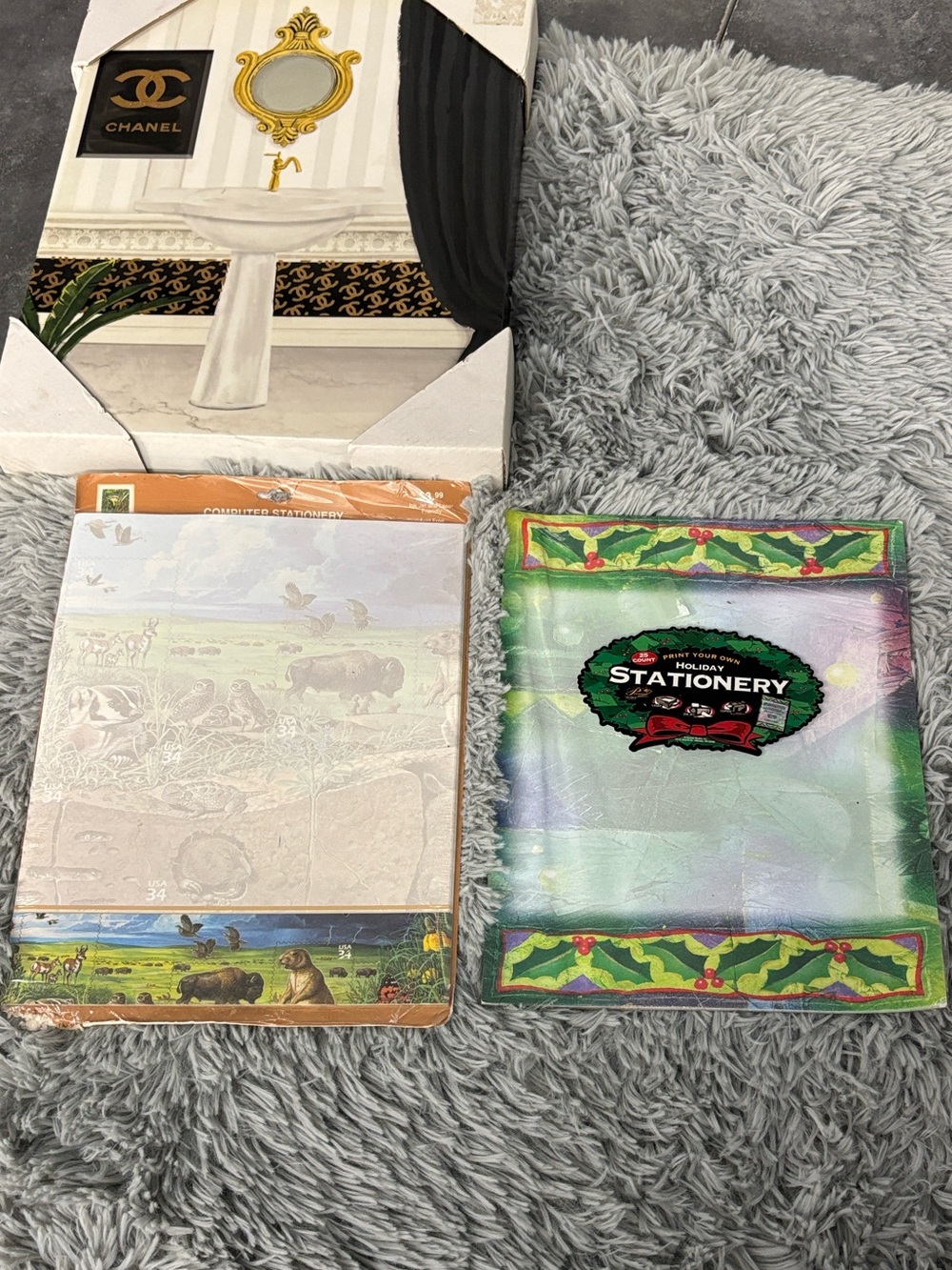 NWT 2 Pks Computer Stationery Holiday Green & Prairie Multicolor Ink Jet Laser